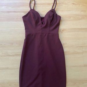 Burgundy Bodycon Dress